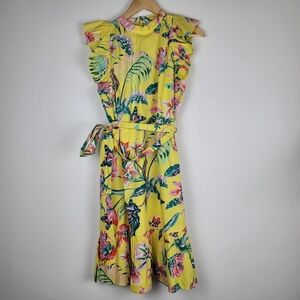 NWT Banjanan Yellow Bulbul Dress Size Large